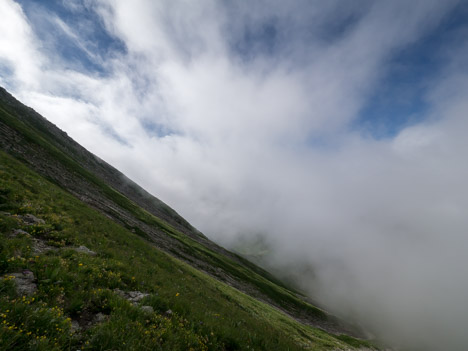 Effets des nuages surla crête