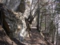 Le sentier qui mène au passage des échelles du Château Richard, Montagne de l'Épine