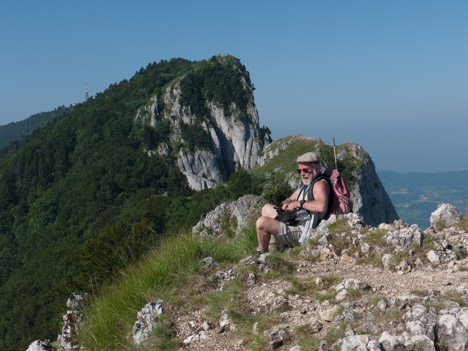 Antoine Salvi au sommet de la Dent du Chat