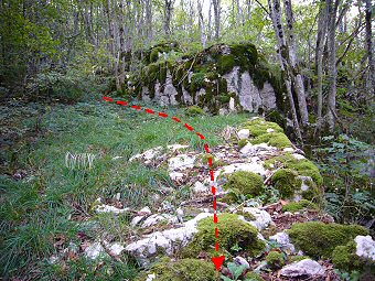 Sortie du golet et mur de souténement du remblai du chemin