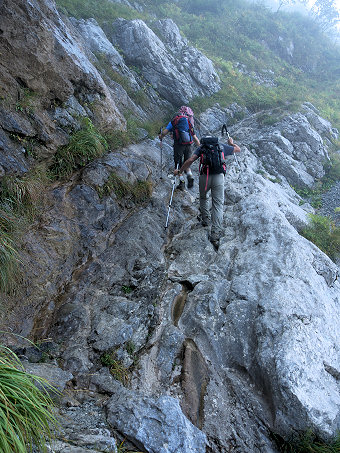 Passage des cascades du Mont Trélod