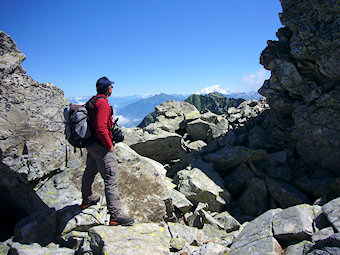 Au loin, le Mont Blanc