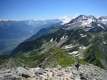 Sur l'arête Sud des Grands Moulins