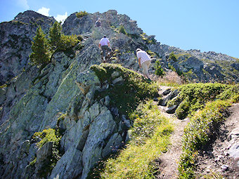 Sur l'arête de la Pointe de Rognier