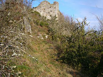Donjon ruiné du château de Tavollet, Peyrieu