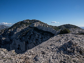 Le sommet de Marseilleveyre depuis celui de Béouveyre