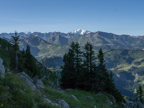 Le Mont Blanc depuis les Lanches des Plaults