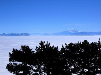 Mont Blanc et mer de nuage