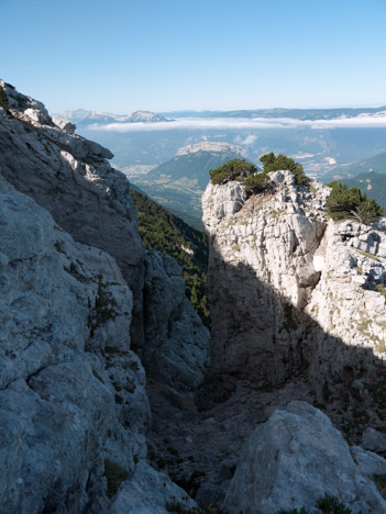 Chamechaude, au dessus du couloir cheminée Ouest