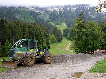 Col de Porte, brouillard et neige sur Chamechaude