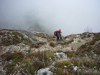 Antoine Salvi dans la sortie des dalles du Charmant Som