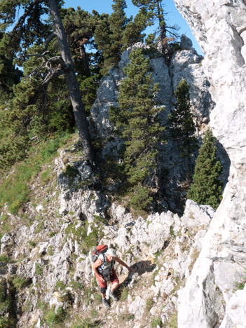 Les premiers gradins de l'arête de la Suiffière