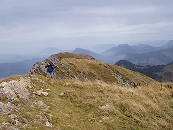 Bourasque sur la crête de la Grande Sure