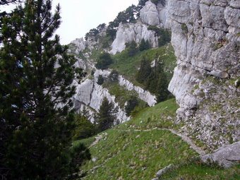 Sortie du Pas de Tencovaz ou de la Cheminée Ouest du Granier