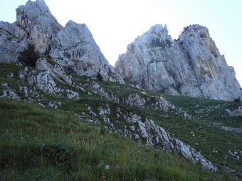 La base du couloir Ouest de la Lance Sud de Malissard