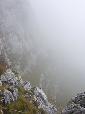 Dans le couloir du Pas du Cuert, Mont Outheran