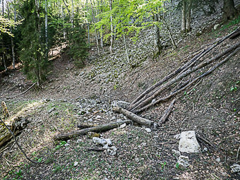 Vielle piste sous le Banc de l'Ours