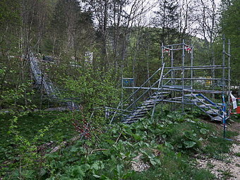 Passerelle temporaire sur la Drevenne