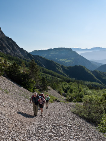 Sur le sentier du Pas des Bachassons