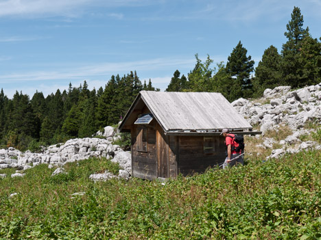 La cabane en bois sous le Pas Etoupe