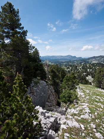 Rochers du Parquet, profonde faille