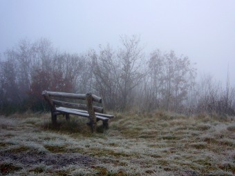 Banc sur le sentier de l'eau de Brégnier-Cordon