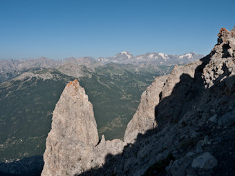 Le Massif des Écrins depuis la Crête de Malefosse