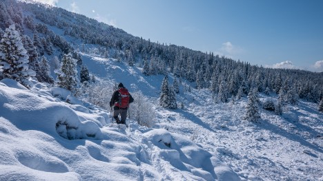 Descente vers la Cabane du Serre du Play - Noël