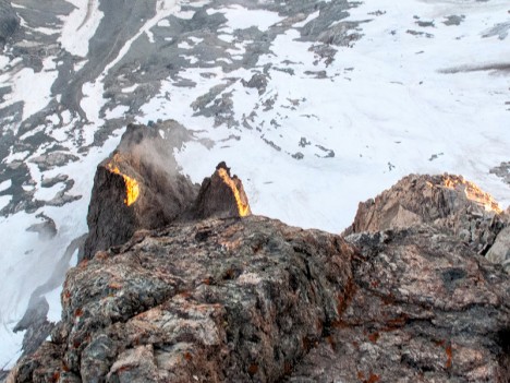 Le refuge du Promontoire depuis le bivouac