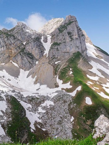 Couloir de descente, Pointe du Midi