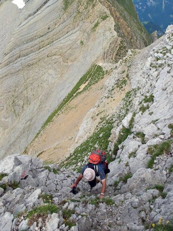 Par la cheminée de la Pointe Blanche