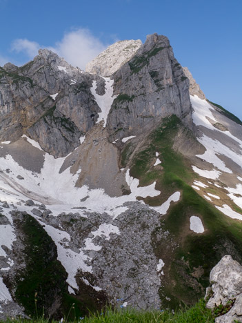 Couloir de descente, Pointe du Midi