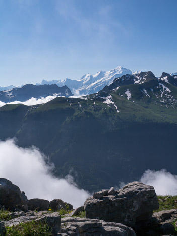 Le Mont Blanc depuis le Petit Bargy