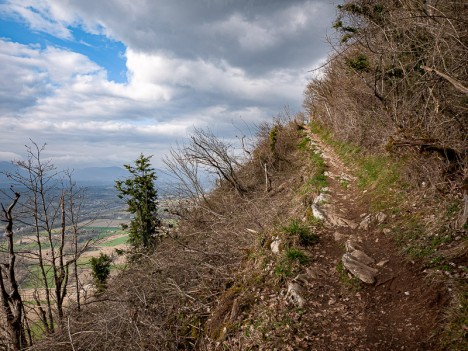 Chemin de la Tuilière, passage ouvert sur le paysage, mar. 2021