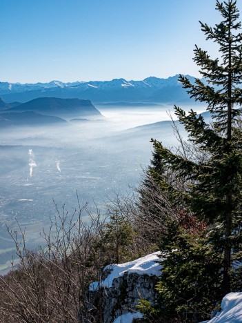 Brumes sur Chambéry et la Combe de Savoie, janv. 2020