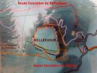 Plan du plateau de Belledigue, Montagne de l'Épine
