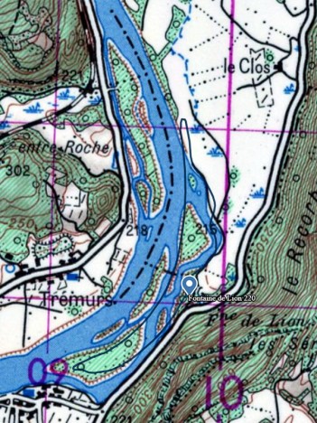 Grand Brotteau, lônes et îles du Rhône dans les années 1950