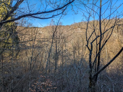 Les escarpements, rive gauche de la Léchère