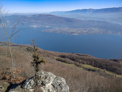 Le Lac du Bourget depuis le point de vue du Chamois, févr. 2023