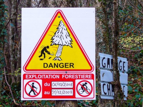 Interdiction de randonner pour cause d'exploitation forestière