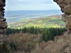 Large panorama depuis les ruines du château de Montbel