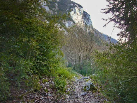 Chemin d'accès au balcon du Lac d'Aiguebelette