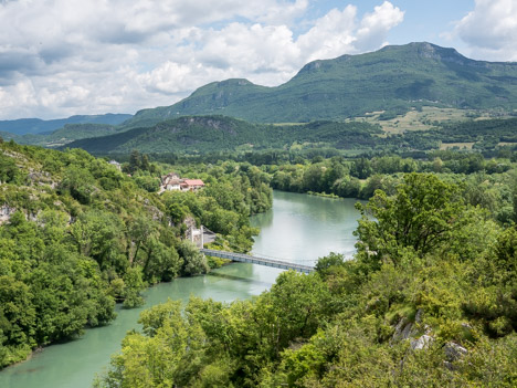 Pont suspendu sur le Rhône, Yenne