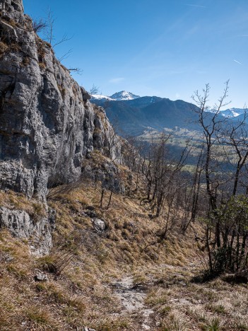 Descente vers le Trou de la Poteresse, fév. 2020