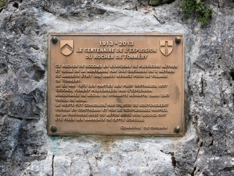 Plaque commémorative, Roc de Tormery