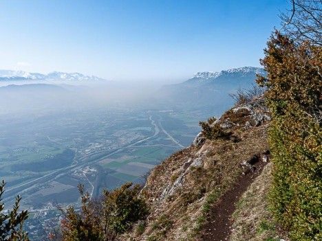 Le Grésivaudan depuis sentier de la Roche du Guet, 1209m