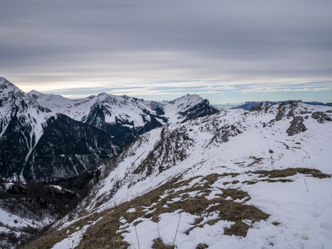 Le Plan de la Limace, la Dent d'arclusaz au loin