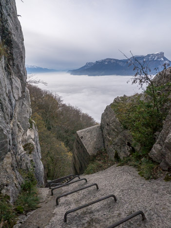 Le Mont Granier depuis l'échelle du Roc de Tormery