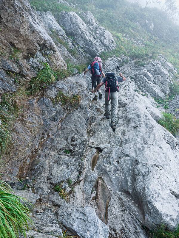 Passage des cascades du Mont Trélod