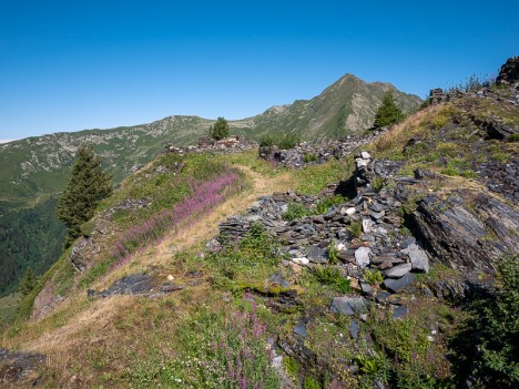 Ruines de l'Ardoisière de la Bâthie, août 2019